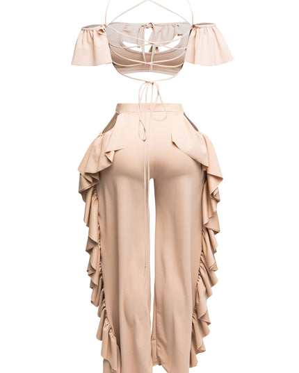 Strappy ruffled pants set - Muvin 