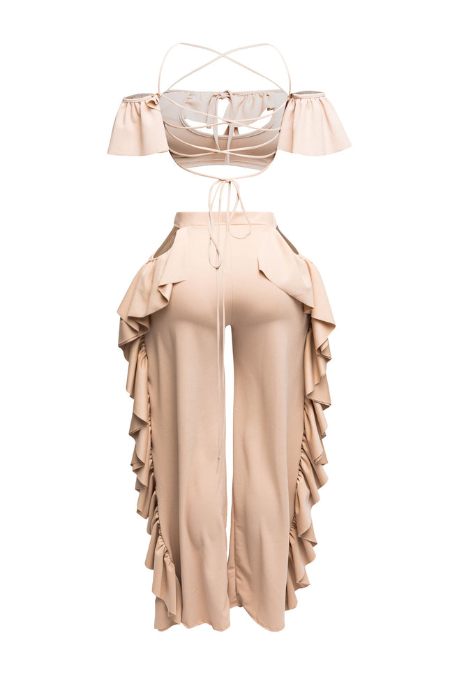 Strappy ruffled pants set - Muvin 