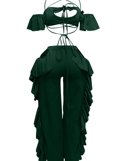 Strappy ruffled pants set - Muvin 