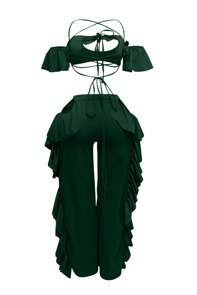 Strappy ruffled pants set - Muvin 