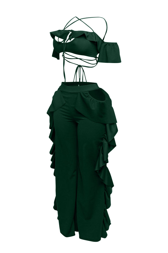 Strappy ruffled pants set - Muvin 