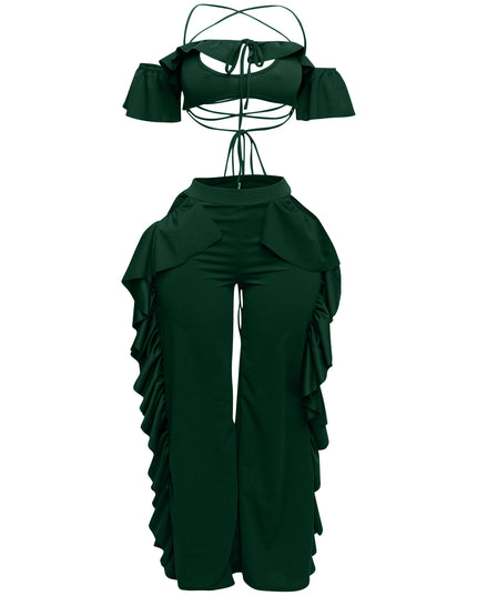 Strappy ruffled pants set - Muvin 