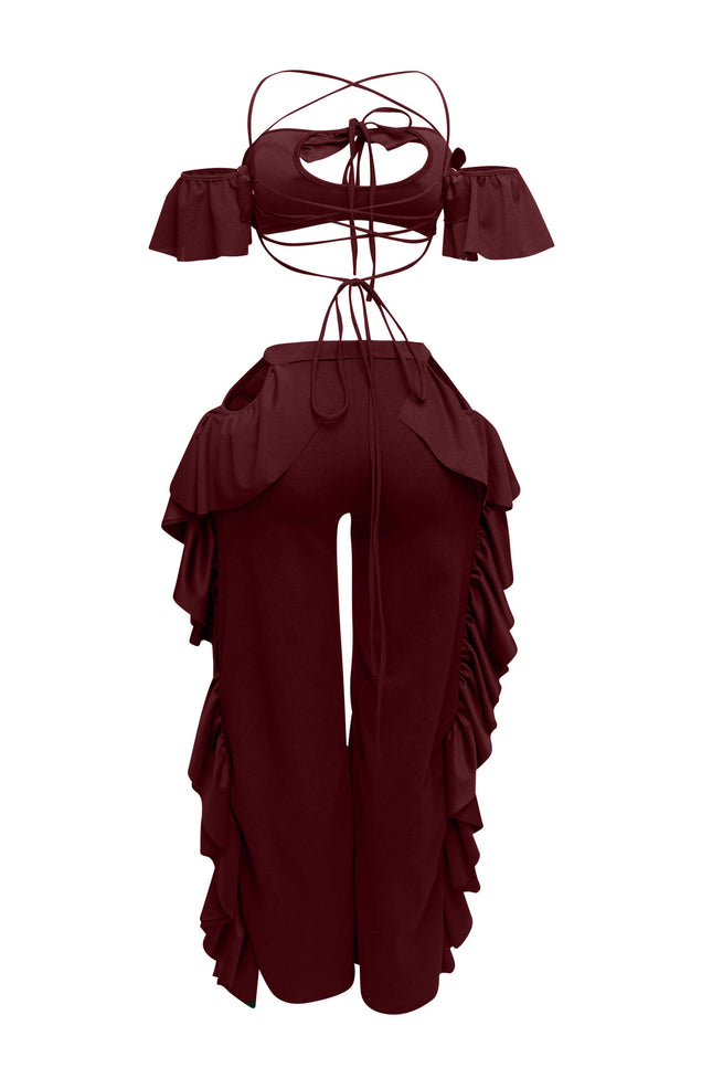Strappy ruffled pants set - Muvin 