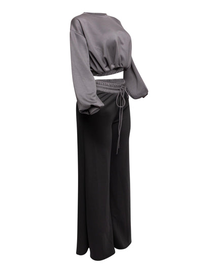 Balloon top and wide leg pants set - Muvin 