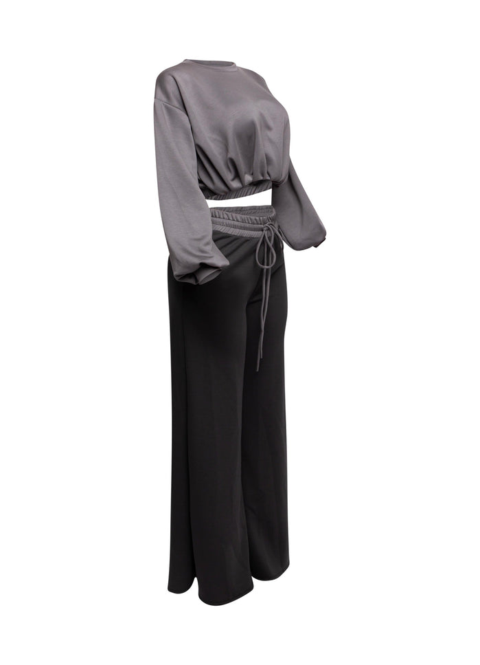 Balloon top and wide leg pants set - Muvin 