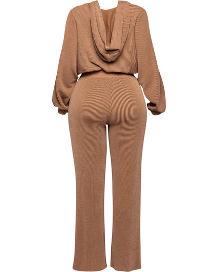 Zipper closure hoodie jacket & pants set - Muvin 