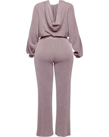 Zipper closure hoodie jacket & pants set - Muvin 