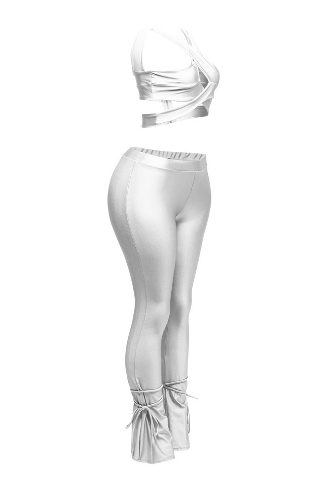 Cut out top & tide bottom pants set - Muvin 