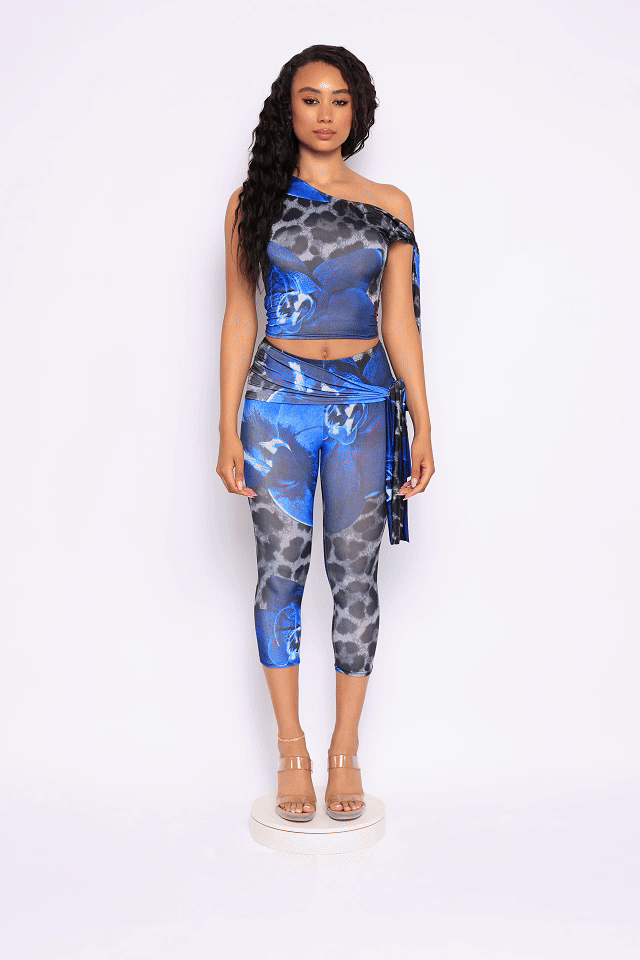 Wild Bloom Tie Detail Print Set. - Muvin 