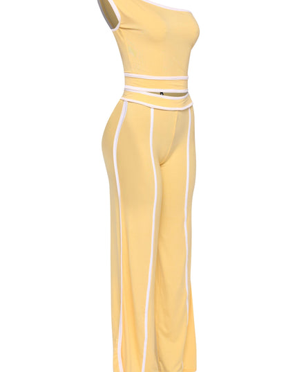 Color contrast detailed off shoulder SET - Muvin 