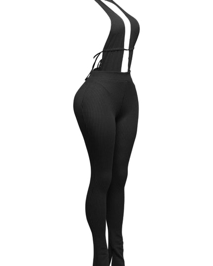 Halter open back bodysuit set - Muvin 