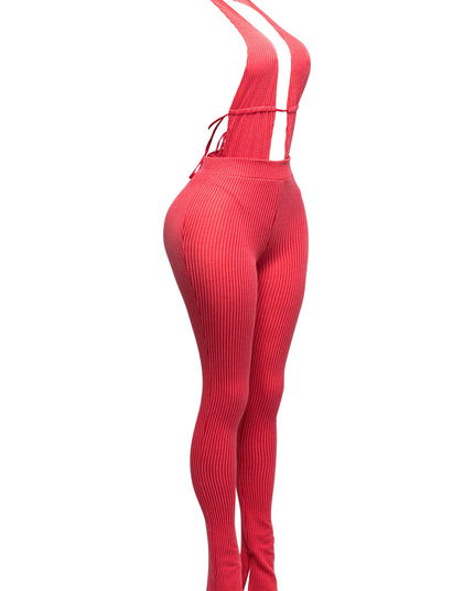 Halter open back bodysuit set - Muvin 