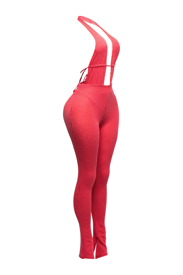 Halter open back bodysuit set - Muvin 