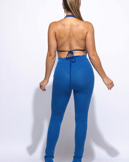 Halter open back bodysuit set - Muvin 
