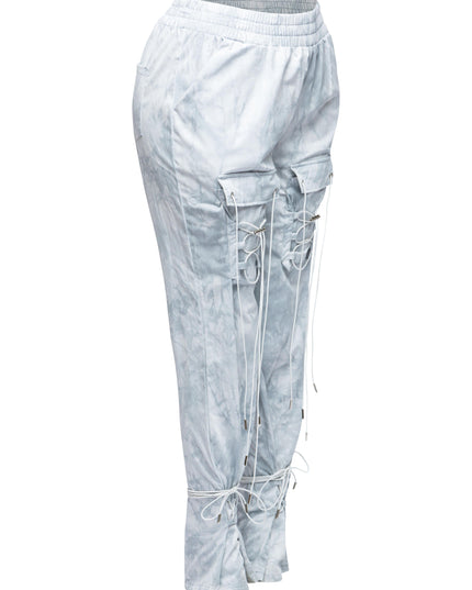 Parachute lace up jogger pants - Muvin 