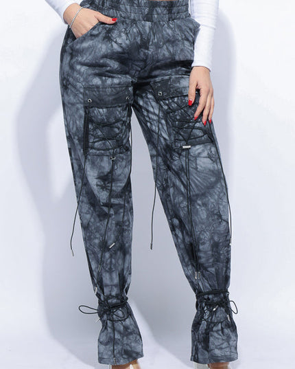 Parachute lace up jogger pants - Muvin 