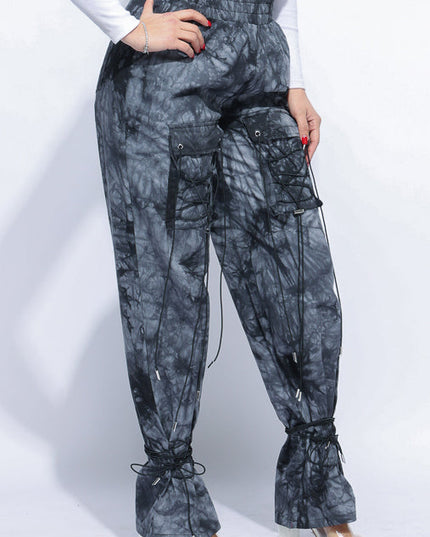 Parachute lace up jogger pants - Muvin 