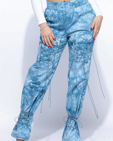Parachute lace up jogger pants - Muvin 