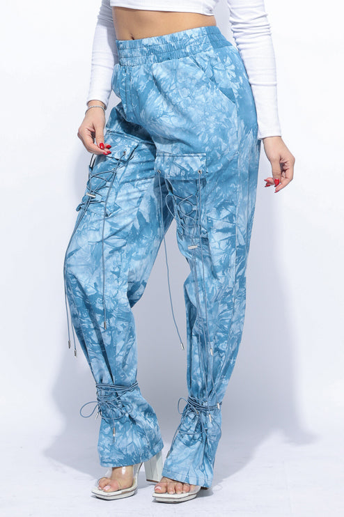 Parachute lace up jogger pants - Muvin 
