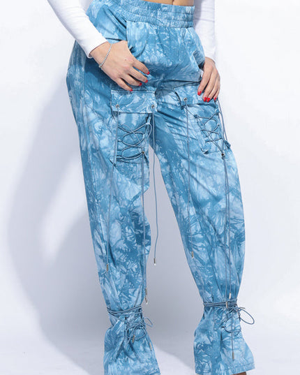 Parachute lace up jogger pants - Muvin 
