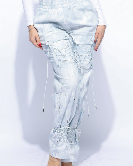 Parachute lace up jogger pants - Muvin 