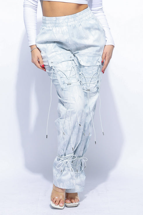 Parachute lace up jogger pants - Muvin 