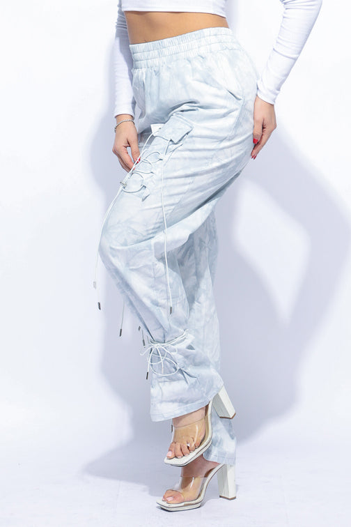 Parachute lace up jogger pants - Muvin 