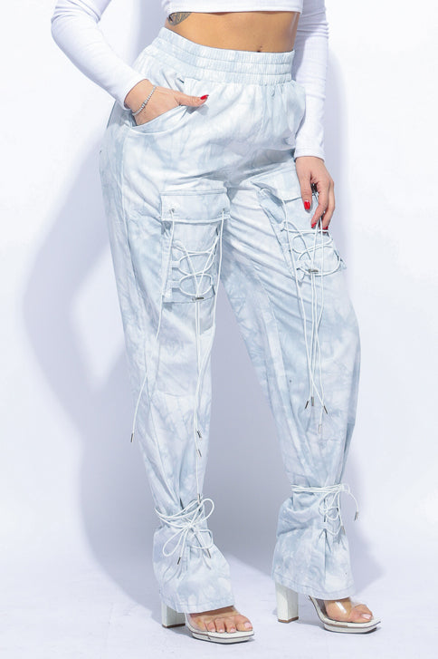 Parachute lace up jogger pants - Muvin 