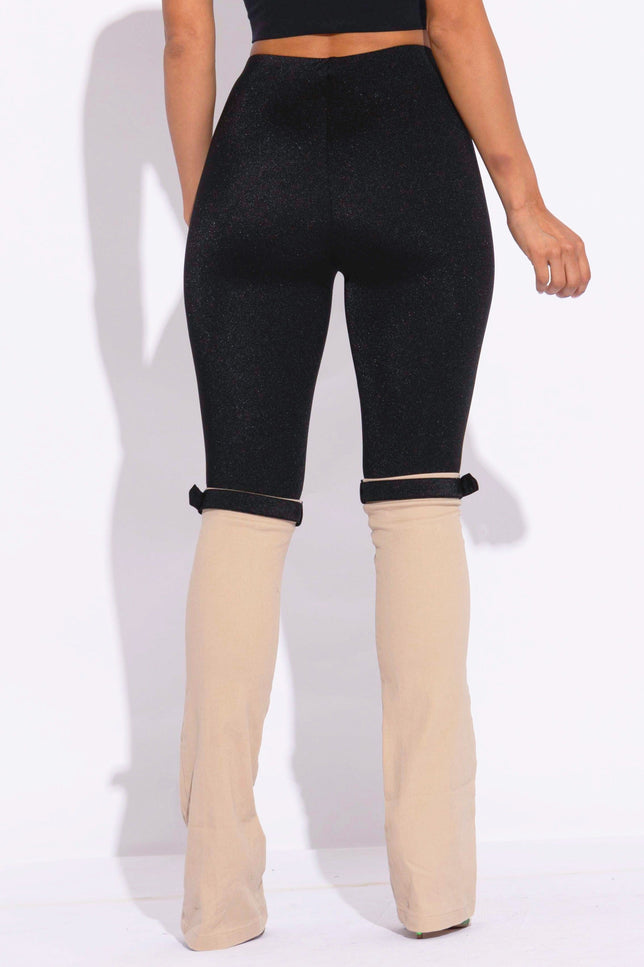 Buckled contrast pants - Muvin 