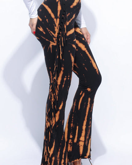 Tie dye fringe pants - Muvin 