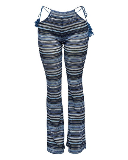 Tassel strip tied sheer pants - Muvin 