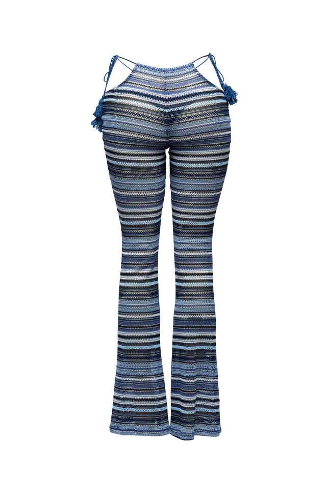Tassel strip tied sheer pants - Muvin 