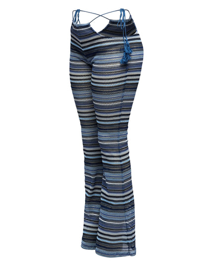 Tassel strip tied sheer pants - Muvin 