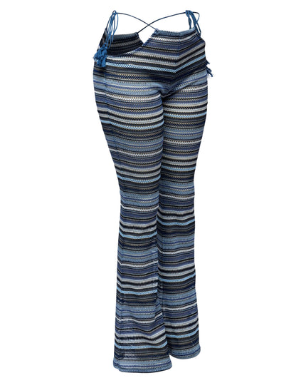 Tassel strip tied sheer pants - Muvin 