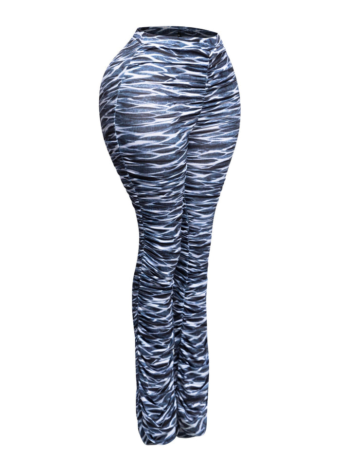 Ruched high waist pants - Muvin 