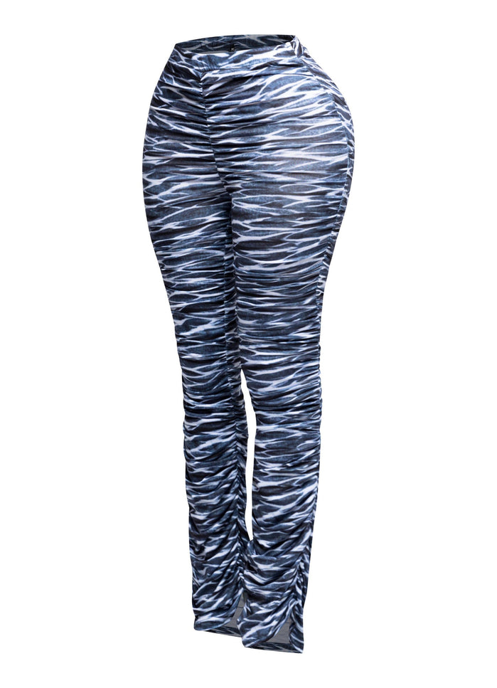 Ruched high waist pants - Muvin 
