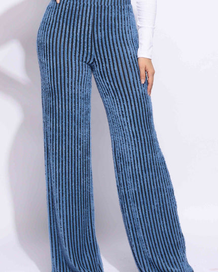Striped wide leg pants - Muvin 