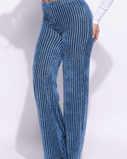 Striped wide leg pants - Muvin 