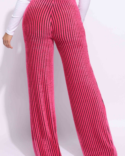 Striped wide leg pants - Muvin 