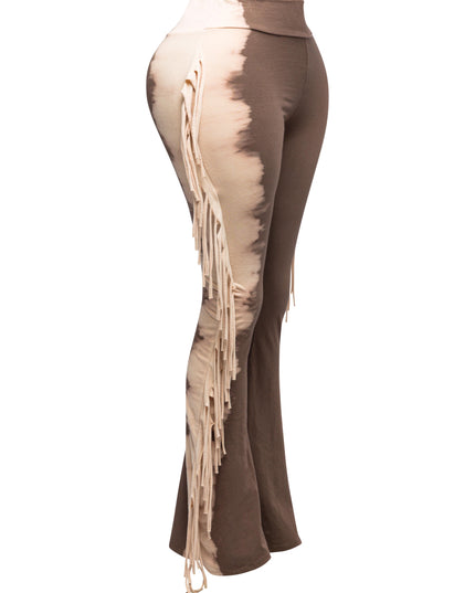Two tone fringe pants - Muvin 