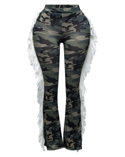 Fringe detailed pants - Muvin 