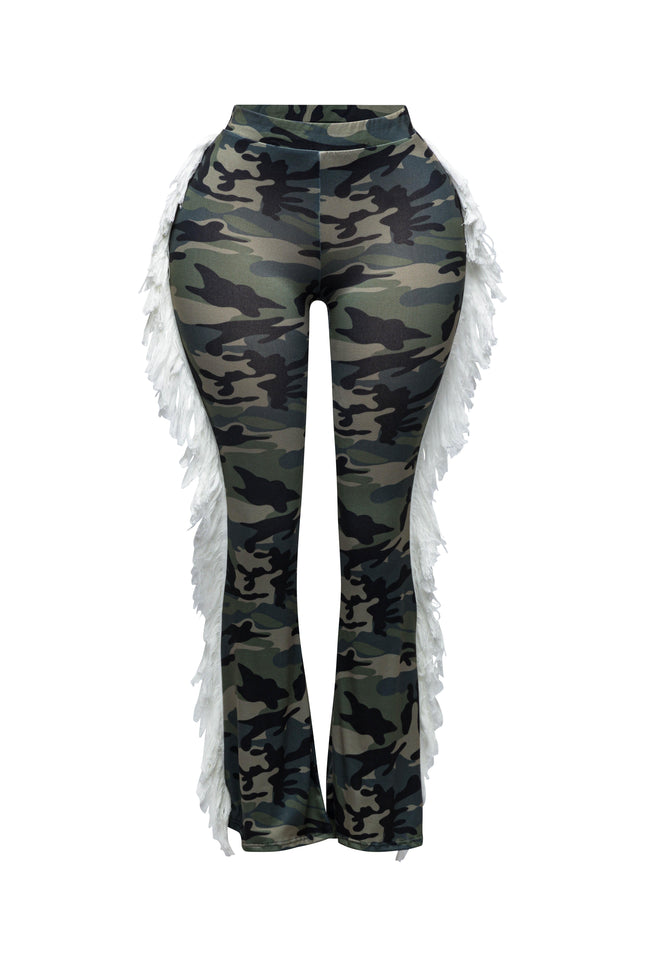 Fringe detailed pants - Muvin 