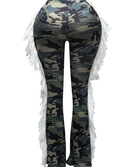 Fringe detailed pants - Muvin 