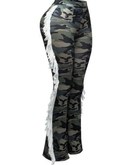 Fringe detailed pants - Muvin 