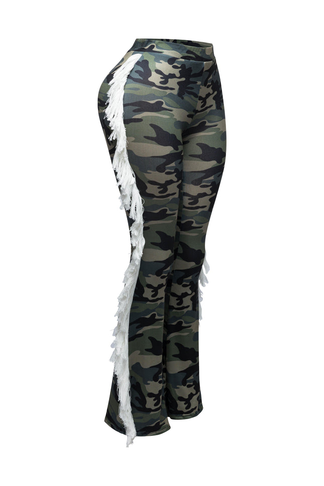 Fringe detailed pants - Muvin 