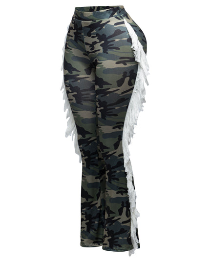 Fringe detailed pants - Muvin 
