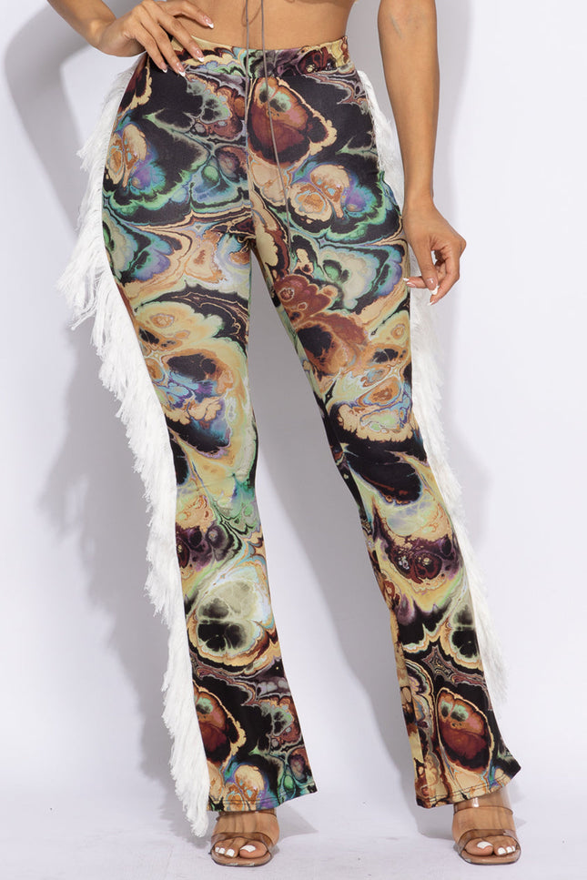Fringe detailed pants - Muvin 