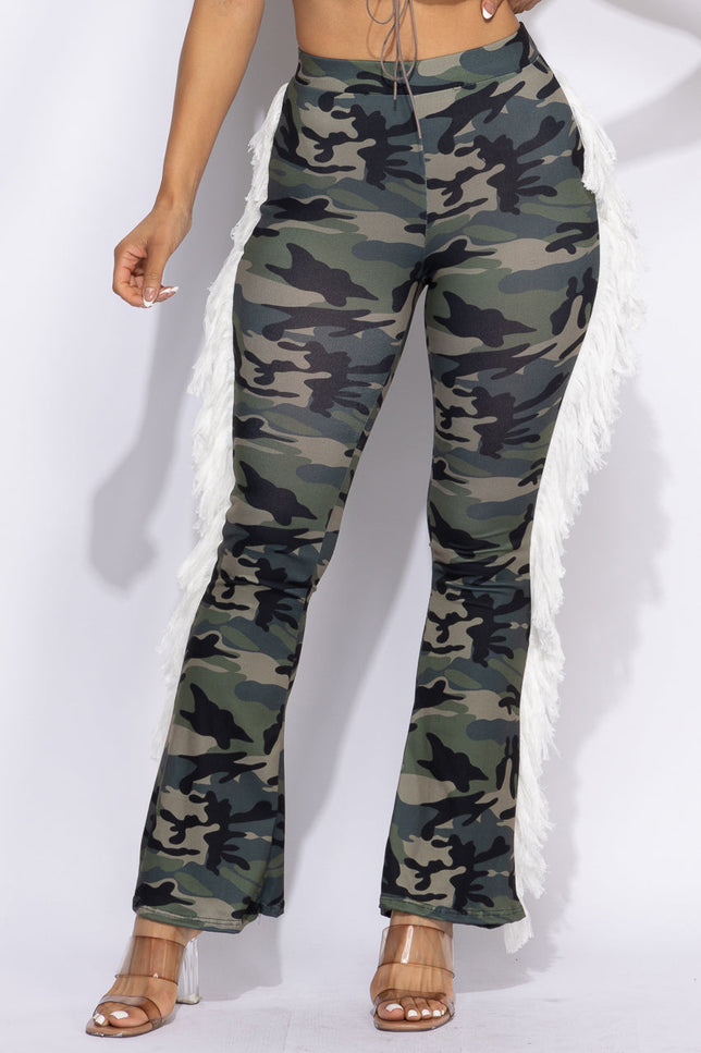 Fringe detailed pants - Muvin 