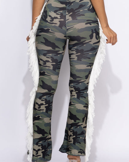 Fringe detailed pants - Muvin 