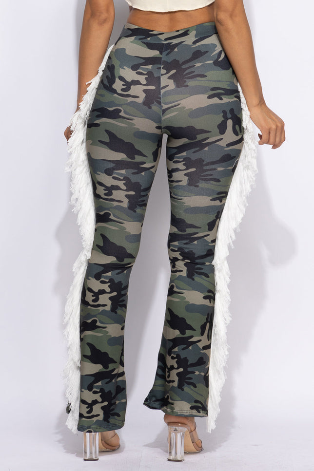 Fringe detailed pants - Muvin 